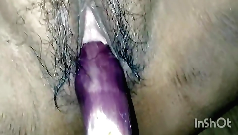 Hot indian hairy double brinjal cunny fuck in pussy and ass