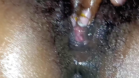 Indian girl plays with dildo and enjoys dildo play