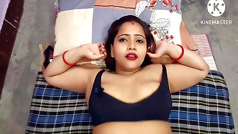 Hot brunette takes her boyfriend's dick to her shaved pussy