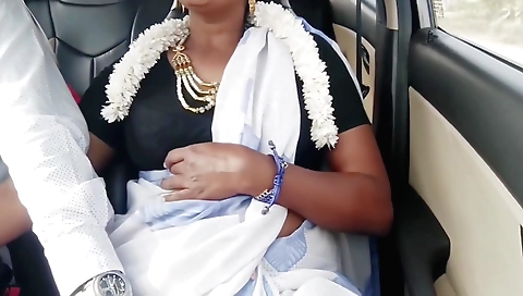 Indian stepmom drives for a long drive to fuck her stepsister