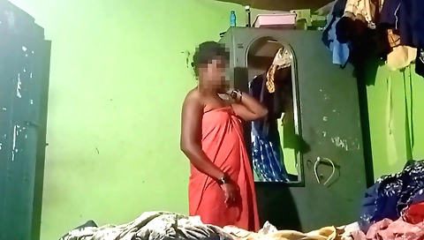 Indian massage girl in leather boots and red dress