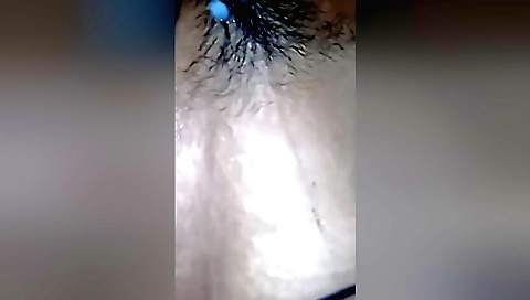 Indian teen creampie in a bedroom with a hairy pussy