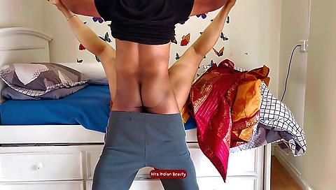 Indian stepmom with a sexy and sexy hairdo is fucked