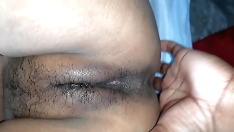 Indian hairy girl with hairy pussy fucks in the bedroom