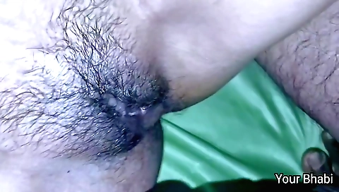 Indian pussy is touched by man's mouth in homemade pov