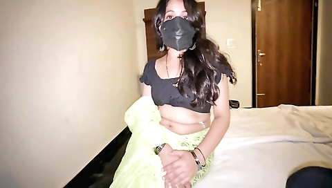 Indian sex scene with the hairy babe and her husband