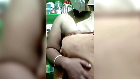 Hot and chubby indian brunette 18+ in a red top and pink panties