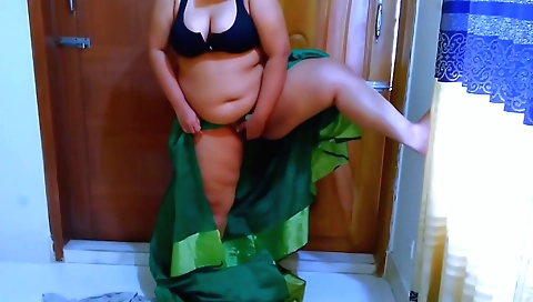 Busty indian babe gets very excited and masturbates