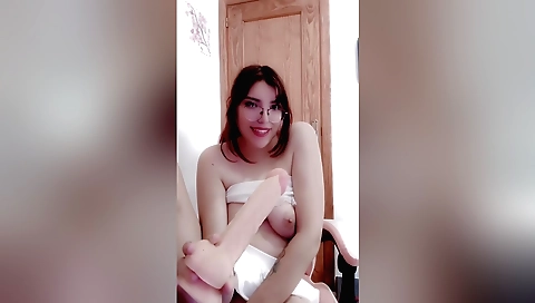 Small ass stepsister with a small ass in a dress in the shower