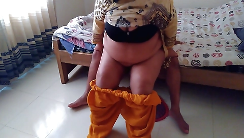Stepmom rides and fucks with her stepson in the ass