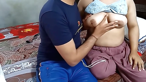 Indian brunette with big tits and ass is getting fucked