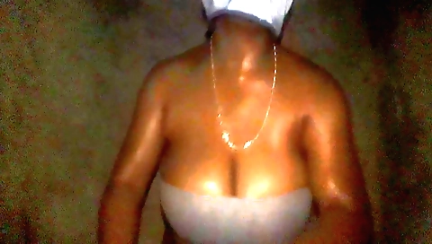 Busty indian babe in a black dress 100% in the shower