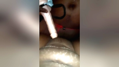 Indian housewife has a tight ass fucked by a dildo