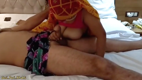 Indian hottie with huge boobs is getting fucked in her pussy