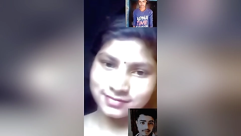 Hot Indian beauty in a sexy lingerie and a bikini on cam