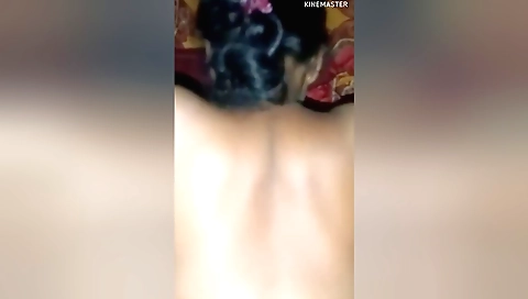 Indian brunette is getting her pussy fucked in a doggy style