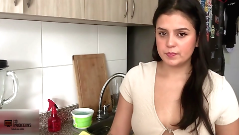 Indian with tattooed body is in the room with neighbor
