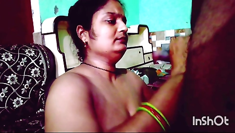 Indian step son fucked in the bedroom with a busty milf