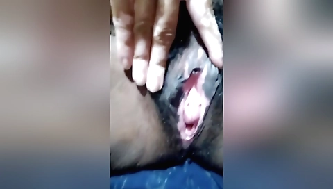 Horny Indian babe in black dress gets her cunt fucked hard