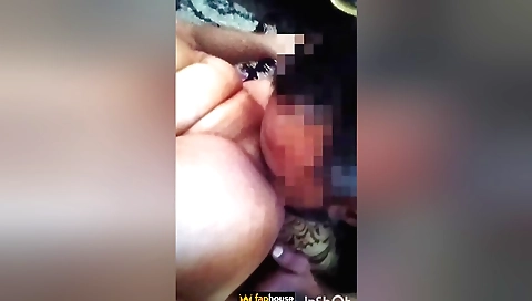 Indian chick sucks and rubs her big ass in homemade video
