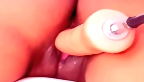 Busty chick rides a dildo to have fun in her pussy