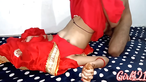 Indian chick with long legs giving a great blowbite
