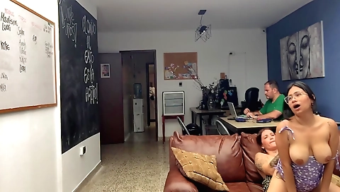 Indian babe with a great ass is getting fucked in office