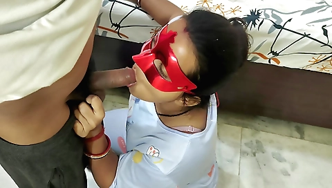 Indian teen is getting creampied and deep throated