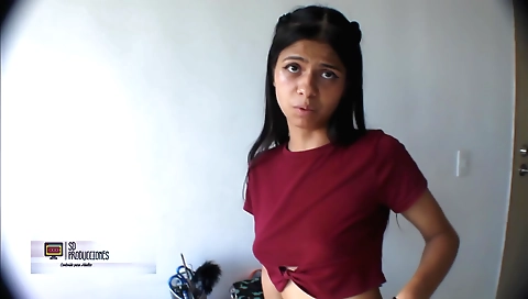 Indian brunette fucked by her stepbrother in the pov