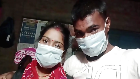 Indian girl in a sexy lingerie gets on her knees for a ride