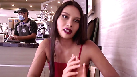Naked hot brunette in amateur porn with big tits video