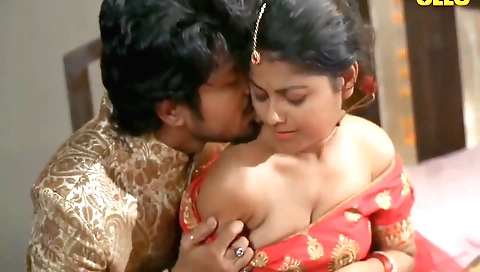 Indian teen with big breasts rides a dick in a hardcore vid