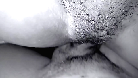 Indian wife gets hairy on bed and touches her hairy pussy